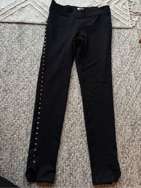 Cache Black Women's Stud-Trim Knit Leggings